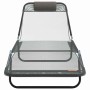 Tumbona plegable Gris 182 x 55 x 85,5 cm Textileno en Tumbonas | Comprar online en Foru.es