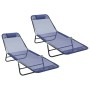 Tumbona plegable 2 pcs Azul marino 182 x 55 x 85.5 cm Textileno en Tumbonas | Comprar online en Foru.es