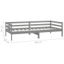 Sofá cama con colchón madera de pino maciza gris 90x200 cm de vidaXL, Camas y somieres - Ref: Foro24-3083561, Precio: 290,47 ...