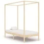 Estructura de cama con dosel madera maciza pino 90x200 cm de vidaXL, Camas y somieres - Ref: Foro24-283250, Precio: 156,07 €,...
