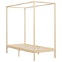 Estructura de cama con dosel madera maciza pino 90x200 cm de vidaXL, Camas y somieres - Ref: Foro24-283250, Precio: 158,57 €,...