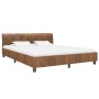 Estructura de cama de piel de ante artificial marrón 160x200 cm de vidaXL, Camas y somieres - Ref: Foro24-284892, Precio: 220...