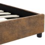 Estructura de cama de piel de ante artificial marrón 160x200 cm de vidaXL, Camas y somieres - Ref: Foro24-284892, Precio: 220...