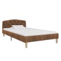 Estructura de cama de piel de ante artificial marrón 90x200 cm de vidaXL, Camas y somieres - Ref: Foro24-284936, Precio: 143,...