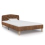 Estructura de cama de piel de ante artificial marrón 90x200 cm de vidaXL, Camas y somieres - Ref: Foro24-284936, Precio: 143,...