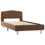 Estructura de cama de piel de ante artificial marrón 90x200 cm de vidaXL, Camas y somieres - Ref: Foro24-284936, Precio: 143,...