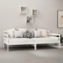 Sofá cama con colchón madera de pino maciza blanco 90x200 cm de vidaXL, Camas y somieres - Ref: Foro24-3083580, Precio: 236,4...