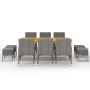 Juego de comedor de jardín de 11 piezas gris en Conjuntos de jardín | Comprar online en Foru.es