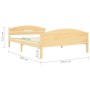 Estructura de cama de madera maciza de pino 140x200 cm de vidaXL, Camas y somieres - Ref: Foro24-322029, Precio: 123,70 €, De...