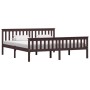 Estructura de cama madera maciza pino marrón oscuro 180x200 cm de vidaXL, Camas y somieres - Ref: Foro24-283237, Precio: 187,...