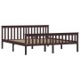 Estructura de cama madera maciza pino marrón oscuro 180x200 cm de vidaXL, Camas y somieres - Ref: Foro24-283237, Precio: 187,...