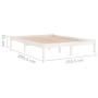 Estructura de cama de madera maciza de pino blanco 140x200 cm de vidaXL, Camas y somieres - Ref: Foro24-810018, Precio: 84,59...