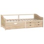 Sofá cama 3 plazas con cajones madera maciza pino 90x200 cm de vidaXL, Camas y somieres - Ref: Foro24-322169, Precio: 263,63 ...