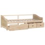 Sofá cama 3 plazas con cajones madera maciza pino 90x200 cm de vidaXL, Camas y somieres - Ref: Foro24-322169, Precio: 263,63 ...