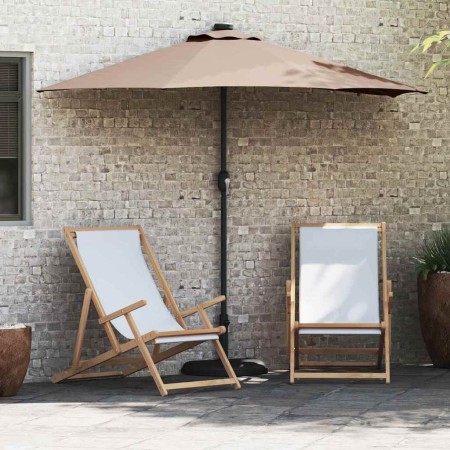 Parasol de jardín Taupé 294 x 150 x 223 cm tela en Sombrillas | Comprar online en Foru.es