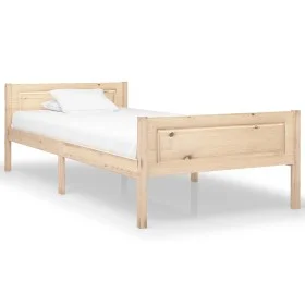 Estructura de cama de madera maciza de pino 100x200 cm de vidaXL, Camas y somieres - Ref: Foro24-322097, Precio: 82,59 €, Des...