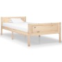 Estructura de cama de madera maciza de pino 100x200 cm de vidaXL, Camas y somieres - Ref: Foro24-322097, Precio: 96,09 €, Des...