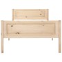 Estructura de cama de madera maciza de pino 100x200 cm de vidaXL, Camas y somieres - Ref: Foro24-322097, Precio: 96,09 €, Des...