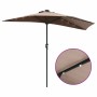 Parasol de jardín Taupé 294 x 150 x 223 cm tela en Sombrillas | Comprar online en Foru.es