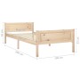 Estructura de cama de madera maciza de pino 100x200 cm de vidaXL, Camas y somieres - Ref: Foro24-322097, Precio: 96,09 €, Des...