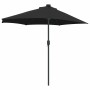 Parasol de jardín Negro 294 x 150 x 223 cm tela en Sombrillas | Comprar online en Foru.es