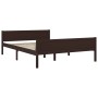 Estructura de cama madera maciza pino marrón oscuro 160x200 cm de vidaXL, Camas y somieres - Ref: Foro24-322121, Precio: 113,...