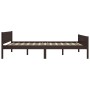 Estructura de cama madera maciza pino marrón oscuro 160x200 cm de vidaXL, Camas y somieres - Ref: Foro24-322121, Precio: 113,...
