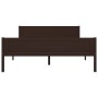 Estructura de cama madera maciza pino marrón oscuro 160x200 cm de vidaXL, Camas y somieres - Ref: Foro24-322121, Precio: 113,...