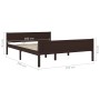 Estructura de cama madera maciza pino marrón oscuro 160x200 cm de vidaXL, Camas y somieres - Ref: Foro24-322121, Precio: 113,...