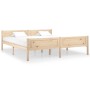 Estructura de cama de madera maciza de pino 180x200 cm de vidaXL, Camas y somieres - Ref: Foro24-322101, Precio: 154,09 €, De...