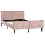 Pink velvet bed frame 120x200 cm by vidaXL, Beds and slatted bases - Ref: Foro24-288566, Price: 371,45 €, Discount: %