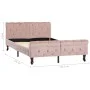 Pink velvet bed frame 120x200 cm by vidaXL, Beds and slatted bases - Ref: Foro24-288566, Price: 371,45 €, Discount: %