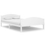 Estructura de cama de madera maciza de pino blanco 140x200 cm de vidaXL, Camas y somieres - Ref: Foro24-322034, Precio: 141,4...