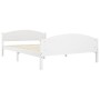 Estructura de cama de madera maciza de pino blanco 140x200 cm de vidaXL, Camas y somieres - Ref: Foro24-322034, Precio: 141,4...