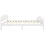 Estructura de cama de madera maciza de pino blanco 140x200 cm de vidaXL, Camas y somieres - Ref: Foro24-322034, Precio: 141,4...