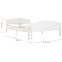 Estructura de cama de madera maciza de pino blanco 140x200 cm de vidaXL, Camas y somieres - Ref: Foro24-322034, Precio: 141,4...