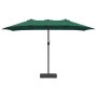 Sombrilla de jardín Verde 385 x 209 x 244 cm Poliéster y Acero en Sombrillas | Comprar online en Foru.es