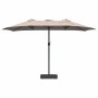 Sombrilla de jardín Taupé 385 x 209 x 244 cm Poliéster y Acero en Sombrillas | Comprar online en Foru.es