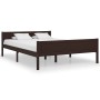 Estructura de cama madera maciza pino marrón oscuro 120x200 cm de vidaXL, Camas y somieres - Ref: Foro24-322119, Precio: 109,...