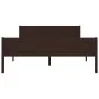 Dark brown solid pine wood bed frame 120x200 cm by vidaXL, Beds and slatted bases - Ref: Foro24-322119, Price: 96,34 €, Disco...