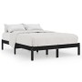 Estructura de cama madera maciza negra King Size 150x200 cm de vidaXL, Camas y somieres - Ref: Foro24-810026, Precio: 127,51 ...