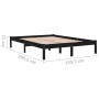 Estructura de cama madera maciza negra King Size 150x200 cm de vidaXL, Camas y somieres - Ref: Foro24-810026, Precio: 127,51 ...