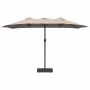 Sombrilla de jardín Taupé 385 x 209 x 244 cm Poliéster en Sombrillas | Comprar online en Foru.es