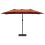 Sombrilla de jardín Terracota 385 x 209 x 244 cm Poliéster en Sombrillas | Comprar online en Foru.es