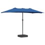 Sombrilla de jardín Azul azur 385 x 209 x 244 cm Poliéster en Sombrillas | Comprar online en Foru.es
