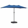 Sombrilla de jardín Azul azur 385 x 209 x 244 cm Poliéster en Sombrillas | Comprar online en Foru.es