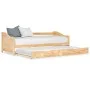 Removable pine wood sofa bed structure 90x200 cm by vidaXL, Beds and slatted bases - Ref: Foro24-283150, Price: 201,14 €, Dis...