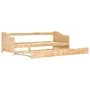 Estructura de sofá cama extraíble madera de pino 90x200 cm de vidaXL, Camas y somieres - Ref: Foro24-283150, Precio: 201,14 €...