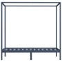 Estructura de cama con dosel madera maciza pino gris 90x200 cm de vidaXL, Camas y somieres - Ref: Foro24-283274, Precio: 101,...