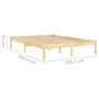 Estructura de cama madera maciza de pino 200x200 cm de vidaXL, Camas y somieres - Ref: Foro24-810037, Precio: 81,54 €, Descue...